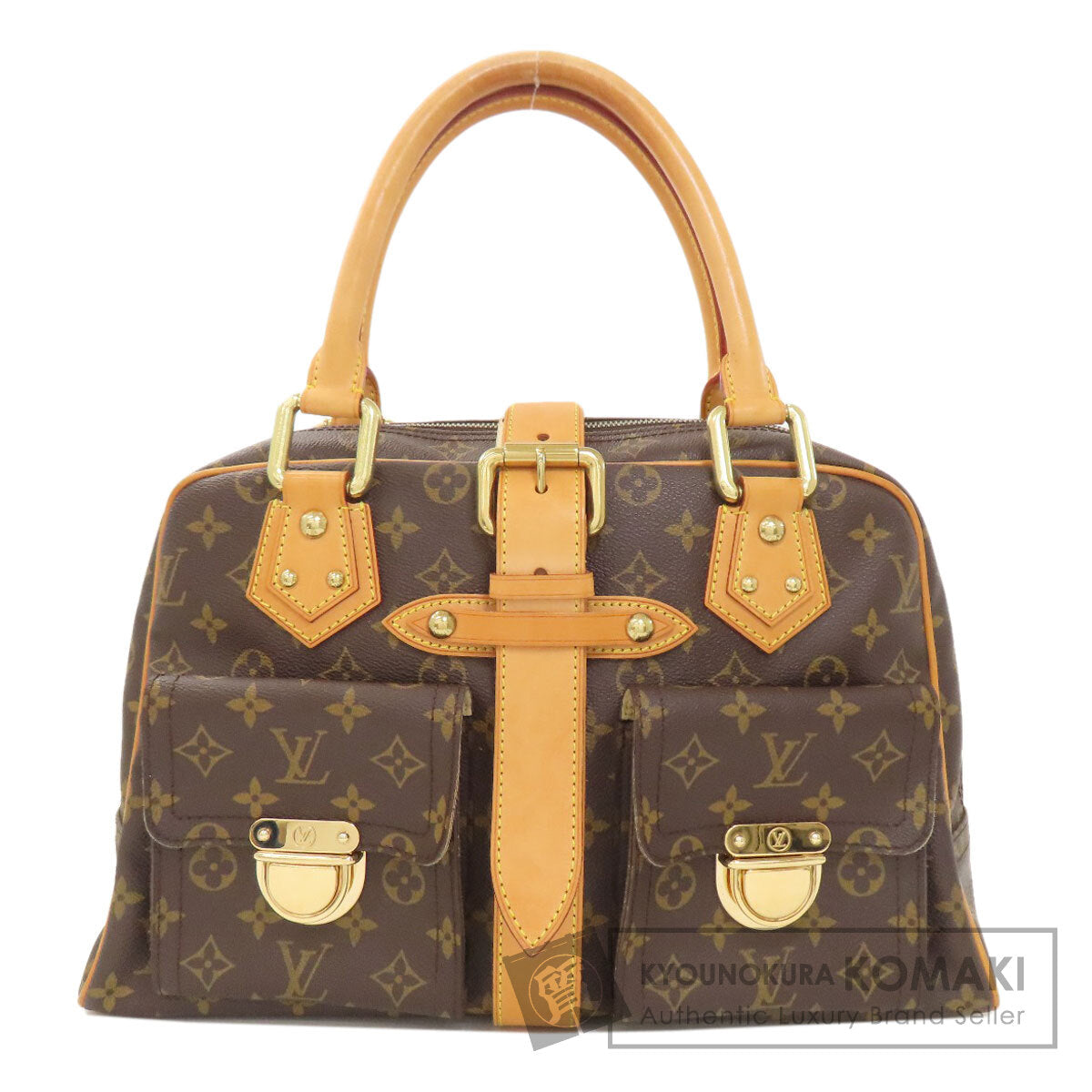 LOUIS VUITTON ルイヴィトン M40025 マンハッタンGM ハンドバッグ モノグラムキャンバス レディース 中古