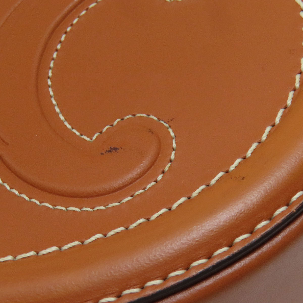 CELINE セリーヌ オーバルパース キュイル トリオンフ ショルダーバッグ カーフ レディース 中古