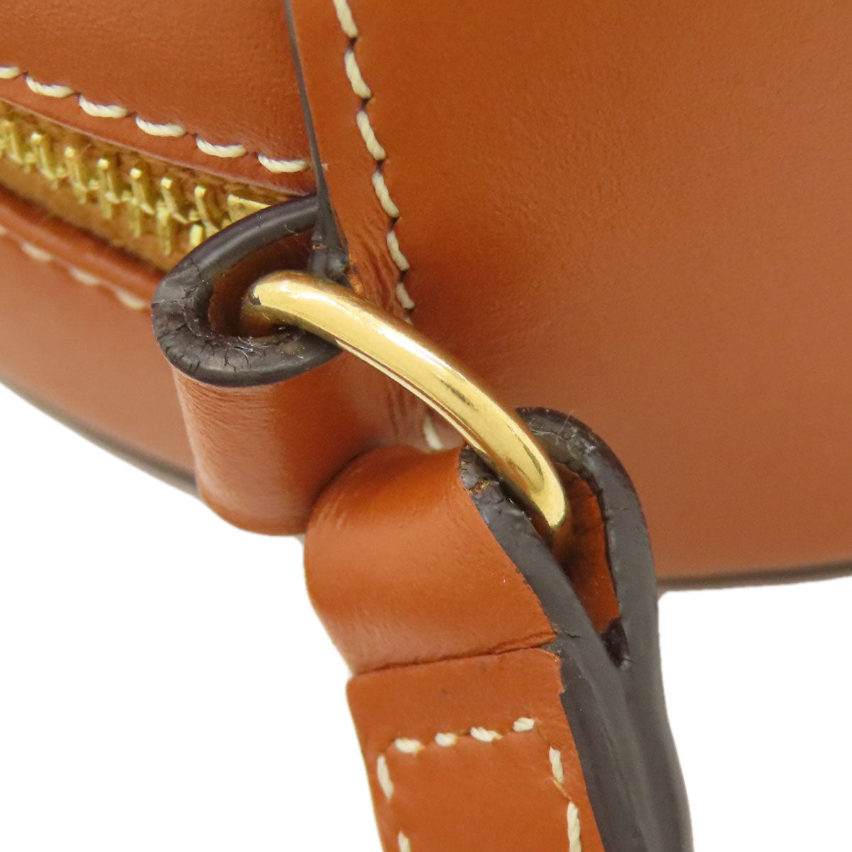 CELINE セリーヌ オーバルパース キュイル トリオンフ ショルダーバッグ カーフ レディース 中古