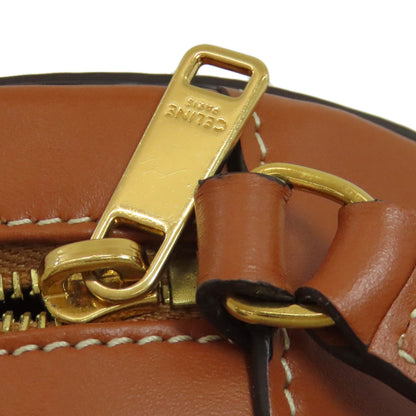 CELINE セリーヌ オーバルパース キュイル トリオンフ ショルダーバッグ カーフ レディース 中古