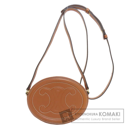 CELINE セリーヌ オーバルパース キュイル トリオンフ ショルダーバッグ カーフ レディース 中古
