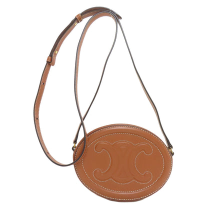 CELINE セリーヌ オーバルパース キュイル トリオンフ ショルダーバッグ カーフ レディース 中古