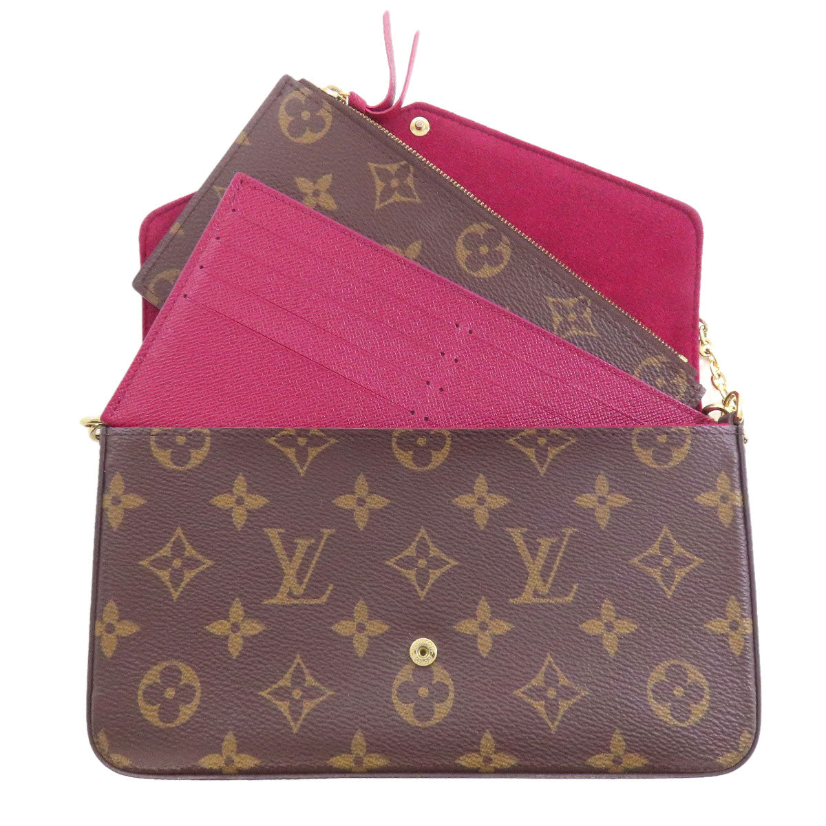 LOUIS VUITTON ルイヴィトン M81896 ポシェット・フェリシー ショルダーバッグ モノグラムキャンバス レディース 中古