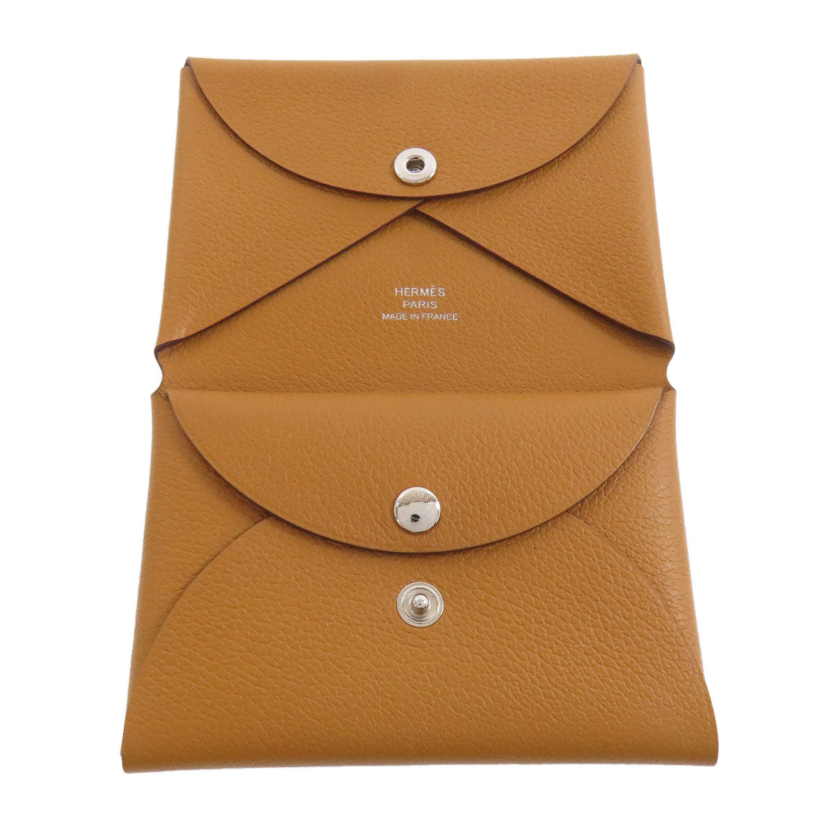 HERMES エルメス カルヴィデュオ シルバー金具 コインケース エバーカラー レディース 中古