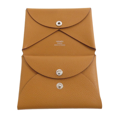 HERMES エルメス カルヴィデュオ シルバー金具 コインケース エバーカラー レディース 中古