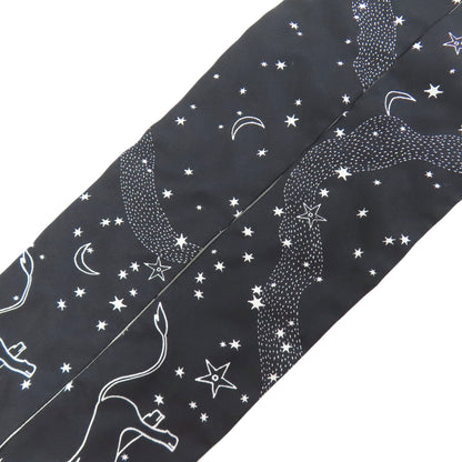 CHRISTIAN DIOR クリスチャンディオール ミッツァ 星座柄 スカーフ シルク レディース 中古