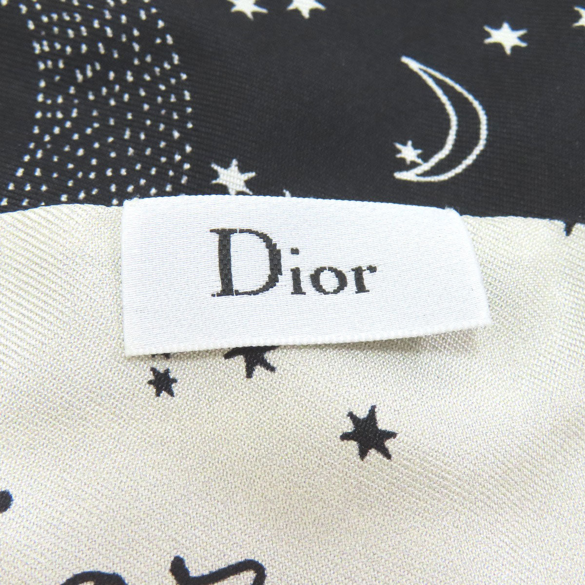 CHRISTIAN DIOR クリスチャンディオール ミッツァ 星座柄 スカーフ シルク レディース 中古