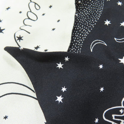 CHRISTIAN DIOR クリスチャンディオール ミッツァ 星座柄 スカーフ シルク レディース 中古