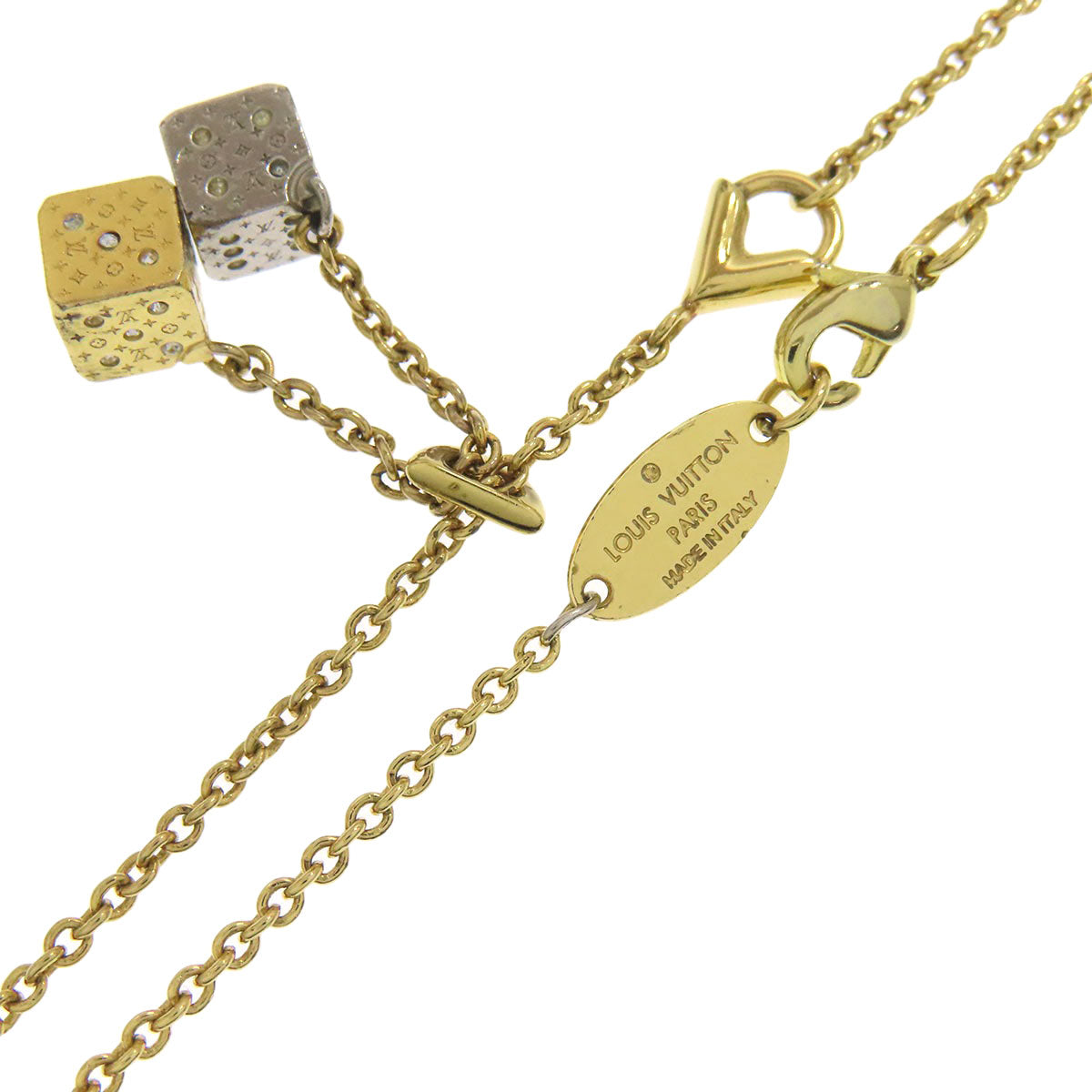 LOUIS VUITTON ルイヴィトン M62804 ラッキーグラム ネックレス GP レディース 中古