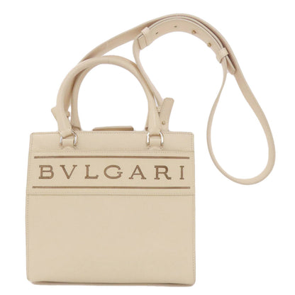 BVLGARI ブルガリ ブルガリ ロゴ 2WAY ハンドバッグ カーフ レディース 中古