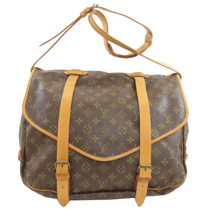 LOUIS VUITTON ルイヴィトン M42252 ソミュールLL ショルダーバッグ モノグラムキャンバス レディース 中古