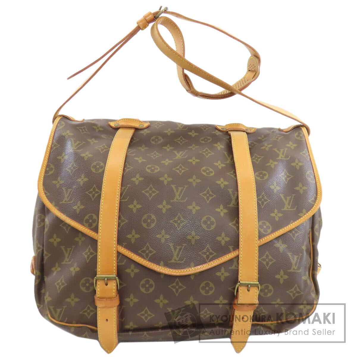 LOUIS VUITTON ルイヴィトン M42252 ソミュールLL ショルダーバッグ モノグラムキャンバス レディース 中古