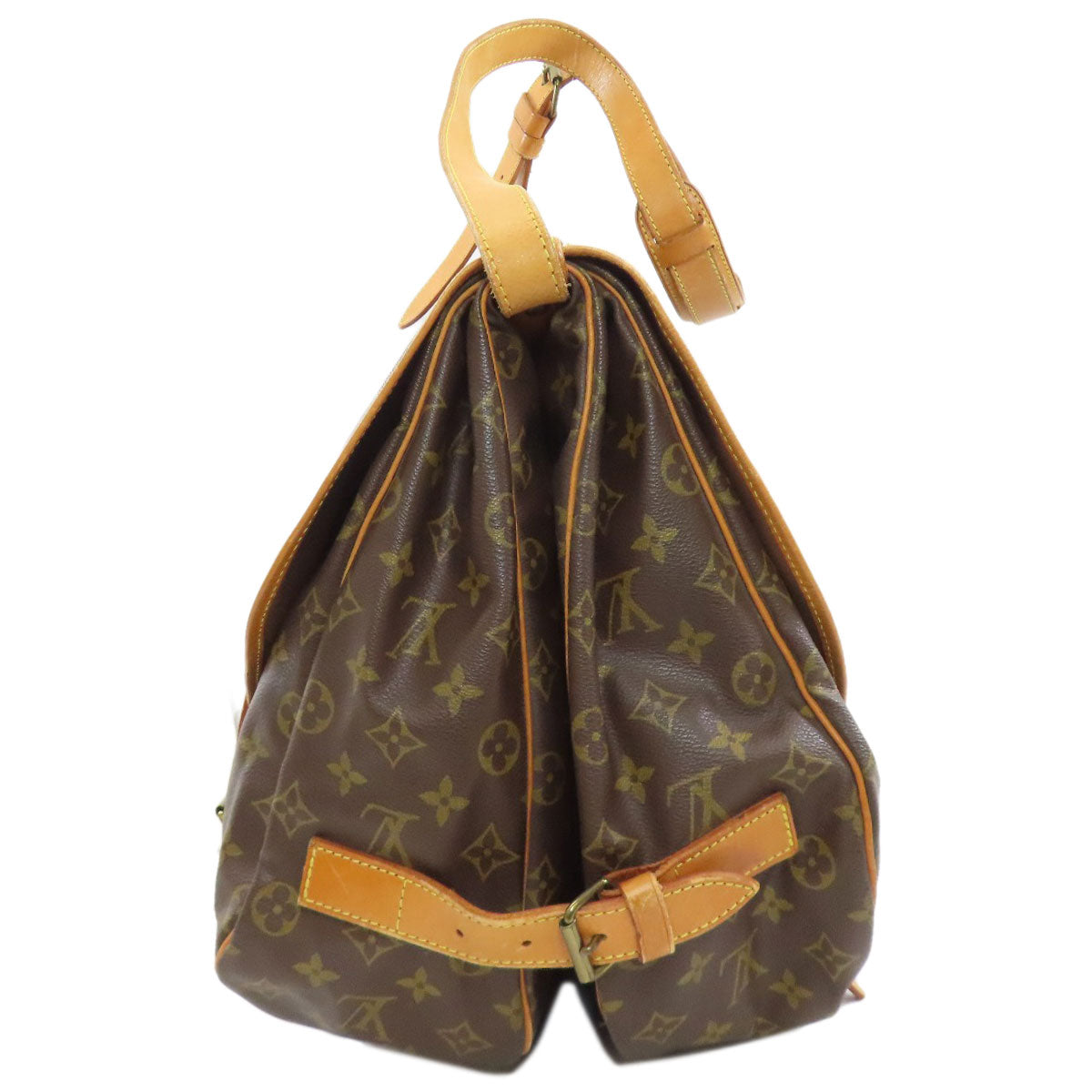 LOUIS VUITTON ルイヴィトン M42252 ソミュールLL ショルダーバッグ モノグラムキャンバス レディース 中古