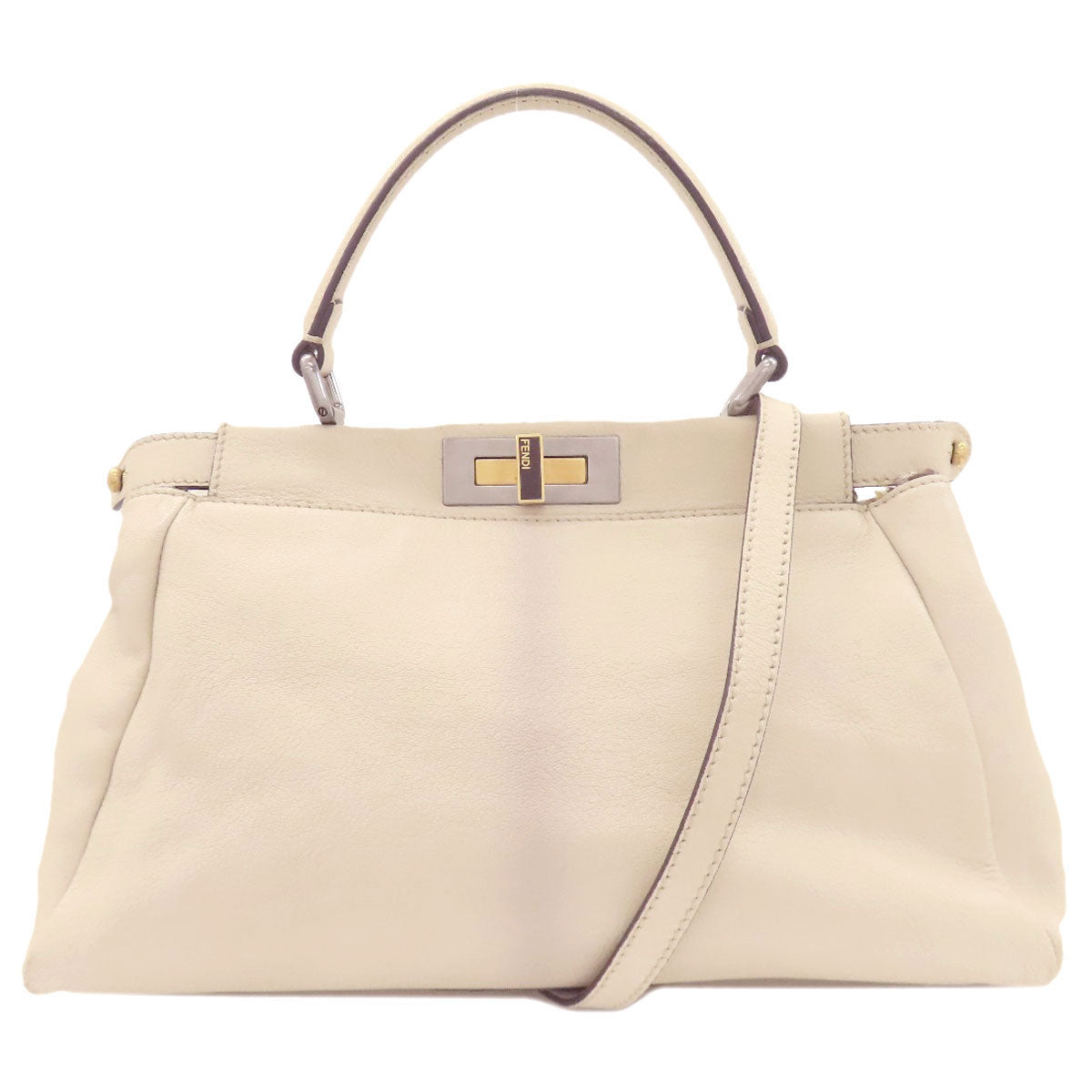 FENDI フェンディ ピーカブー 2WAY ハンドバッグ カーフ レディース 中古