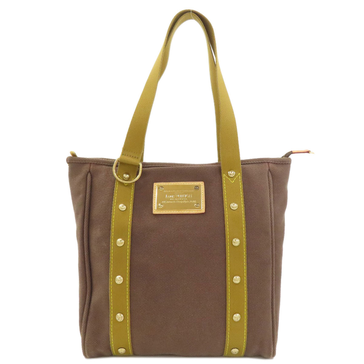 LOUIS VUITTON ルイヴィトン M40086 アンティグアライン カバMM トートバッグ キャンバス レディース 中古