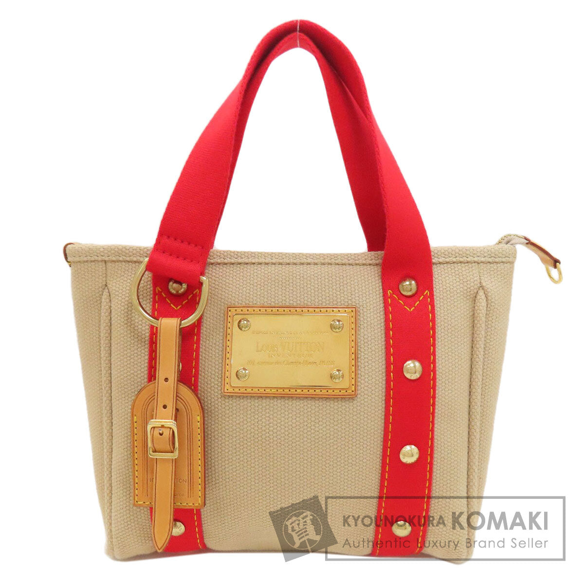 LOUIS VUITTON ルイヴィトン M40038 アンティグアライン カバPM ハンドバッグ キャンバス レディース 中古