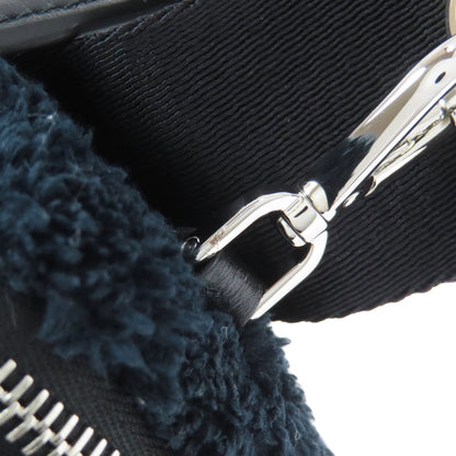 PRADA プラダ 1BH190 トライアングル ショルダーバッグ ボア レディース 中古