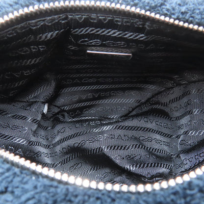 PRADA プラダ 1BH190 トライアングル ショルダーバッグ ボア レディース 中古