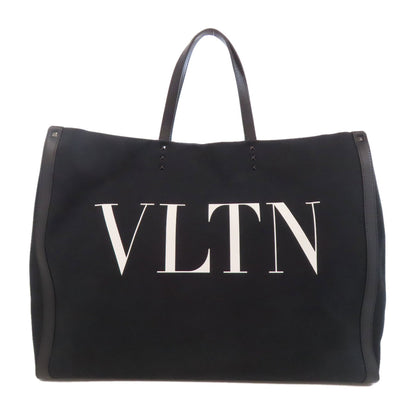 VALENTINO バレンティノ スタッズ トートバッグ キャンバス レディース 中古