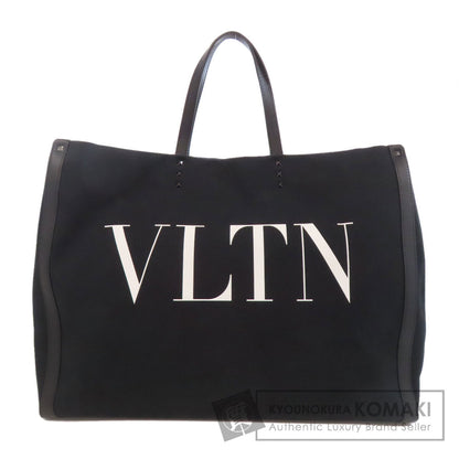 VALENTINO バレンティノ スタッズ トートバッグ キャンバス レディース 中古