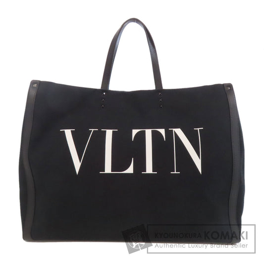 VALENTINO バレンティノ スタッズ トートバッグ キャンバス レディース 中古