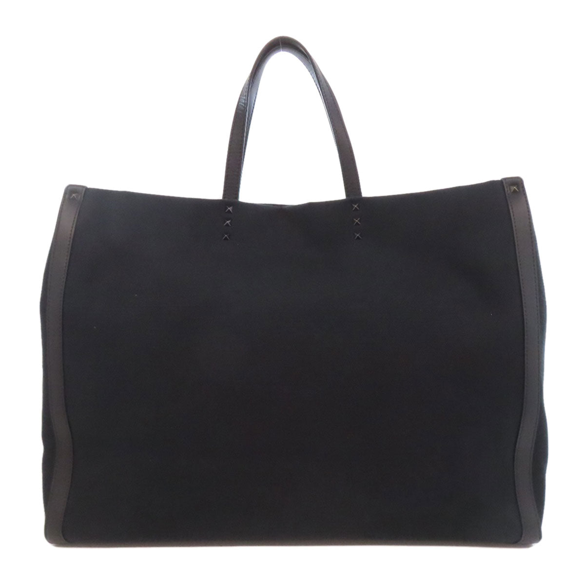 VALENTINO バレンティノ スタッズ トートバッグ キャンバス レディース 中古