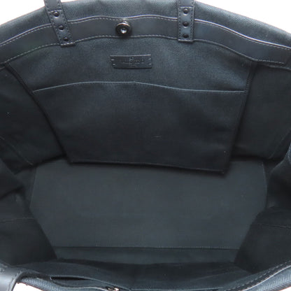VALENTINO バレンティノ スタッズ トートバッグ キャンバス レディース 中古