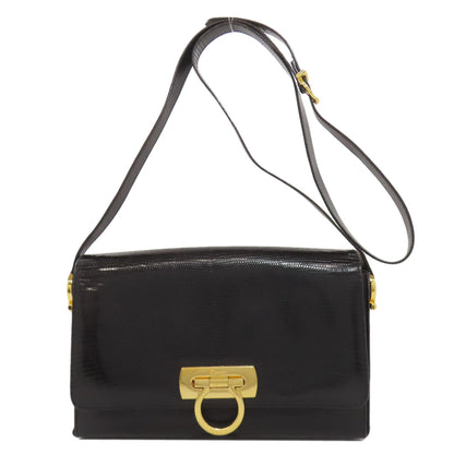 Salvatore Ferragamo サルヴァトーレフェラガモ ガンチーニ金具 ショルダーバッグ レザー レディース 中古
