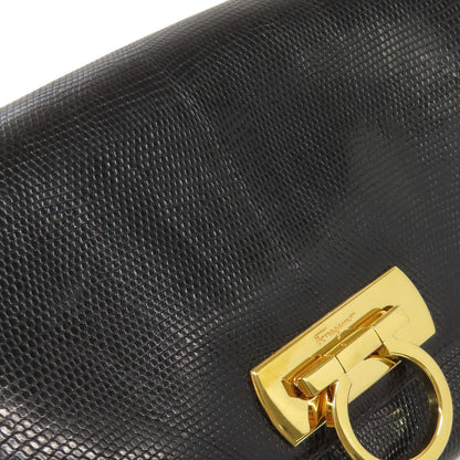 Salvatore Ferragamo サルヴァトーレフェラガモ ガンチーニ金具 ショルダーバッグ レザー レディース 中古