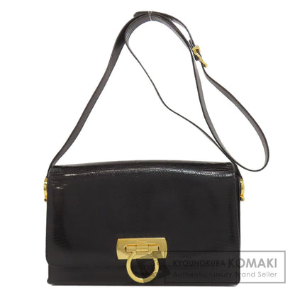 Salvatore Ferragamo サルヴァトーレフェラガモ ガンチーニ金具 ショルダーバッグ レザー レディース 中古