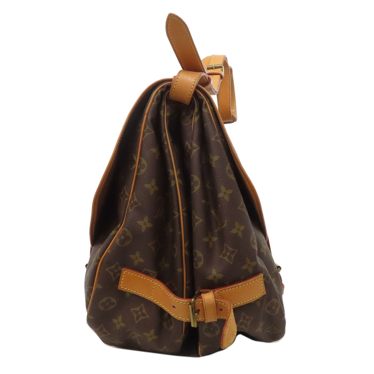 LOUIS VUITTON ルイヴィトン M42252 ソミュール 43 LL ショルダーバッグ モノグラムキャンバス レディース 中古