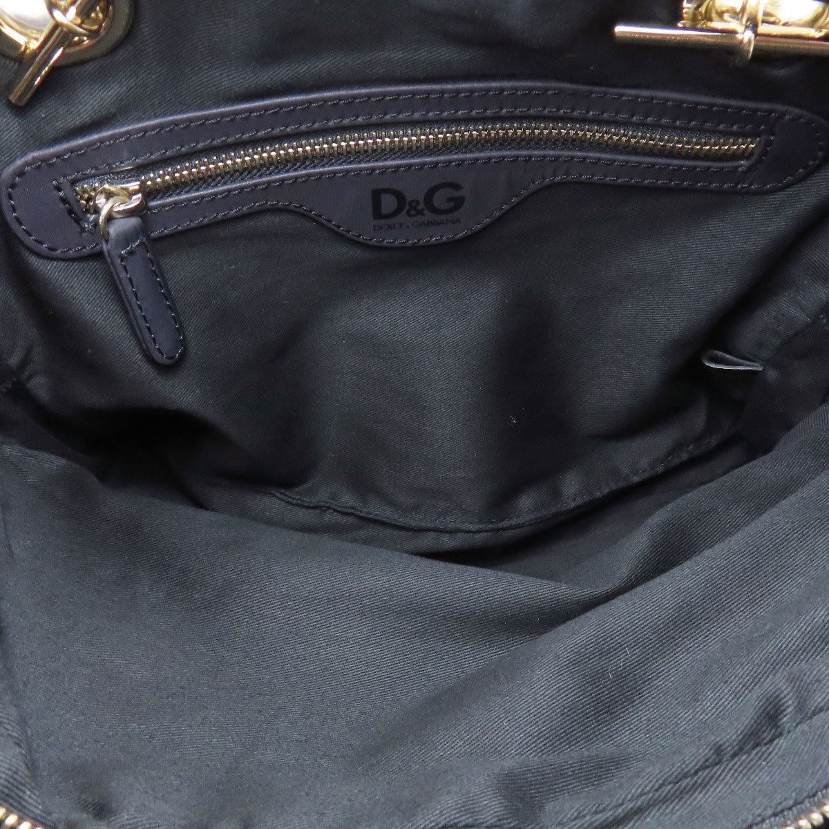 Dolce&Gabbana ドルチェアンドガッバーナ チェーンバッグ キルティング トートバッグ ナイロン レディース 中古