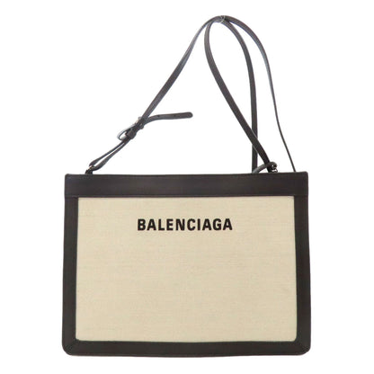 BALENCIAGA バレンシアガ 339937 ロゴ ショルダーバッグ キャンバス レディース 中古