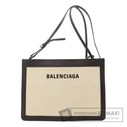 BALENCIAGA バレンシアガ 339937 ロゴ ショルダーバッグ キャンバス レディース 中古