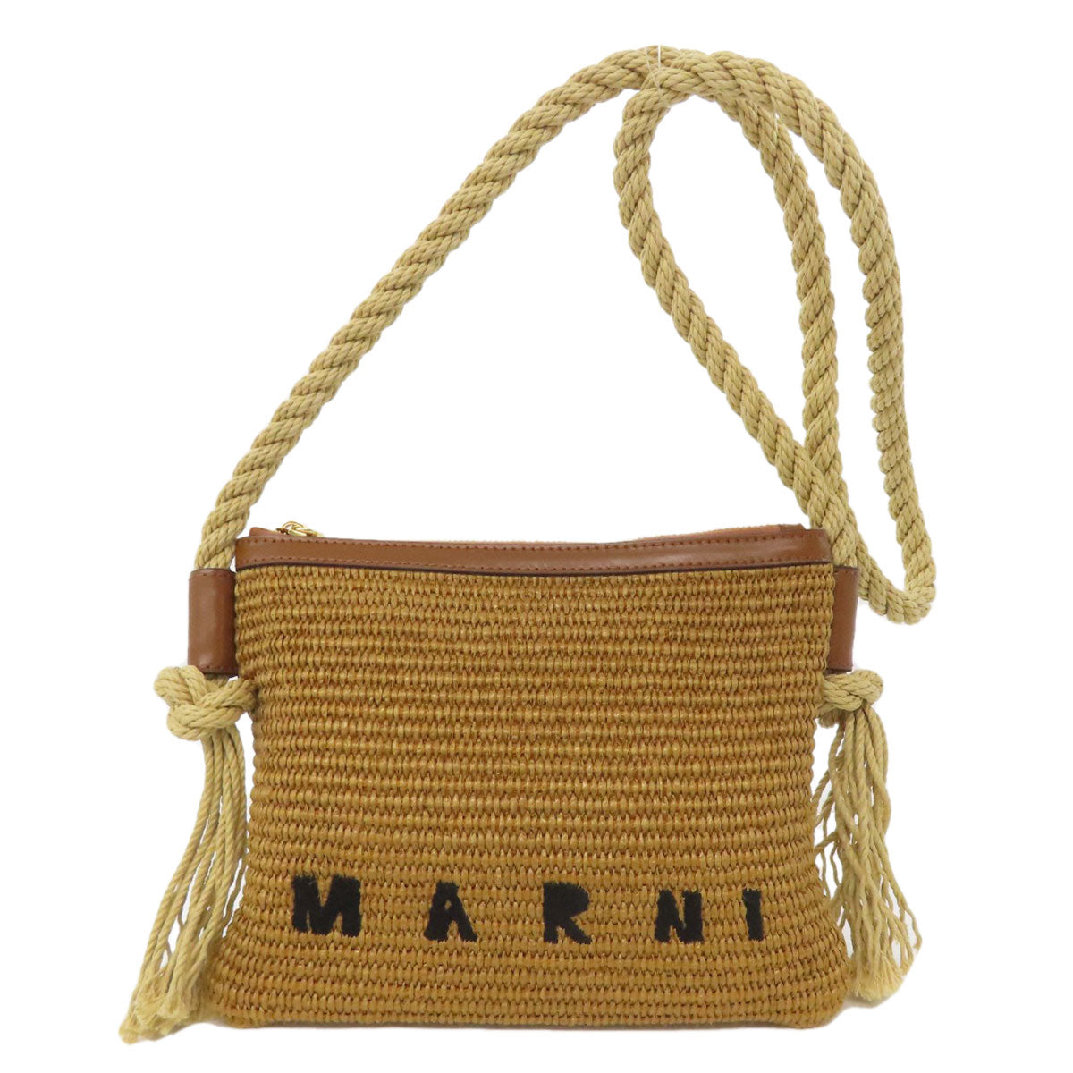 MARNI マルニ ロープ ショルダーバッグ ラフィア レディース 中古