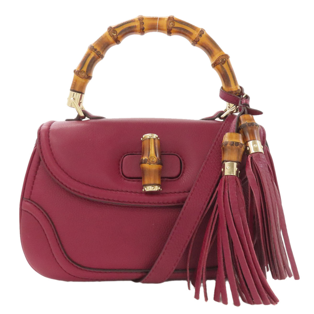 GUCCI グッチ 254834 バンブー 2WAY ハンドバッグ カーフ レディース 中古