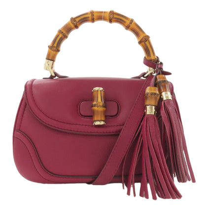 GUCCI グッチ 254834 バンブー 2WAY ハンドバッグ カーフ レディース 中古