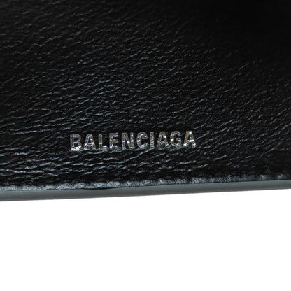 BALENCIAGA バレンシアガ ロゴ 三つ折り財布 ミニウォレット 二つ折り財布（小銭入れあり） レザー レディース 中古