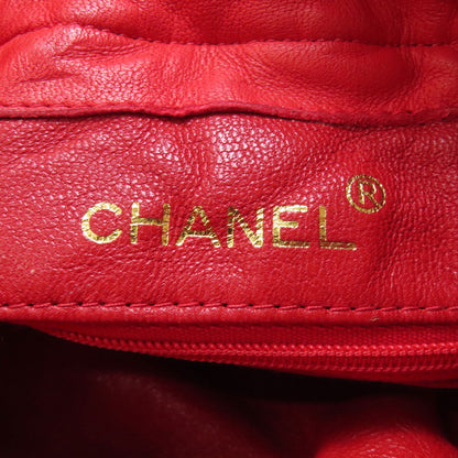CHANEL シャネル 巾着ショルダー マトラッセ ゴールド金具 ショルダーバッグ サテン レディース 中古