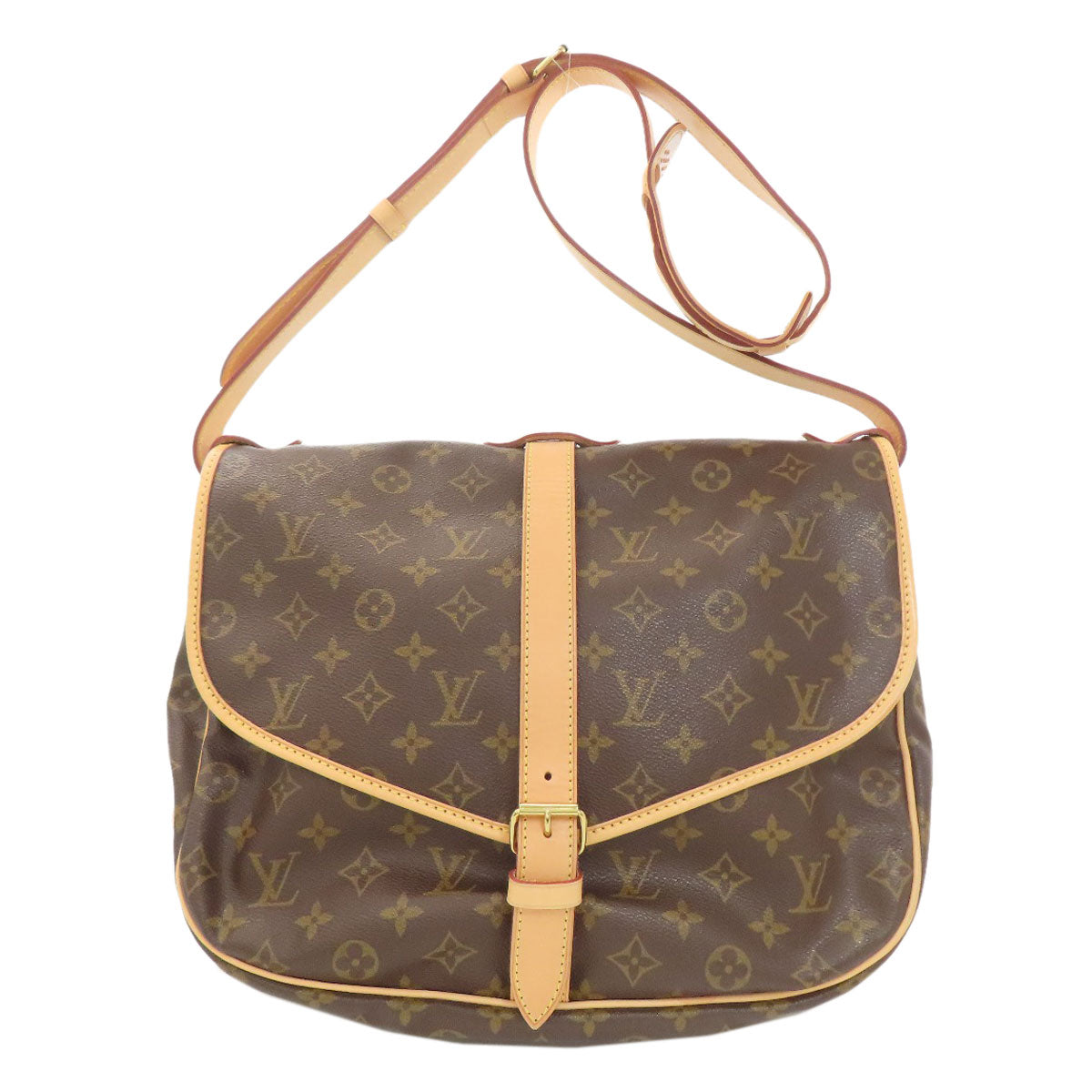 LOUIS VUITTON ルイヴィトン M42254 ソミュール35 ショルダーバッグ モノグラムキャンバス レディース 中古