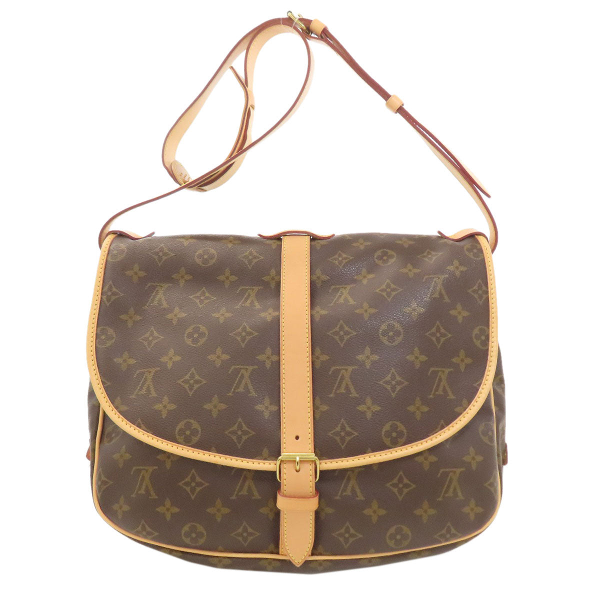 LOUIS VUITTON ルイヴィトン M42254 ソミュール35 ショルダーバッグ モノグラムキャンバス レディース 中古