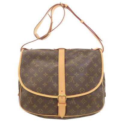 LOUIS VUITTON ルイヴィトン M42254 ソミュール35 ショルダーバッグ モノグラムキャンバス レディース 中古