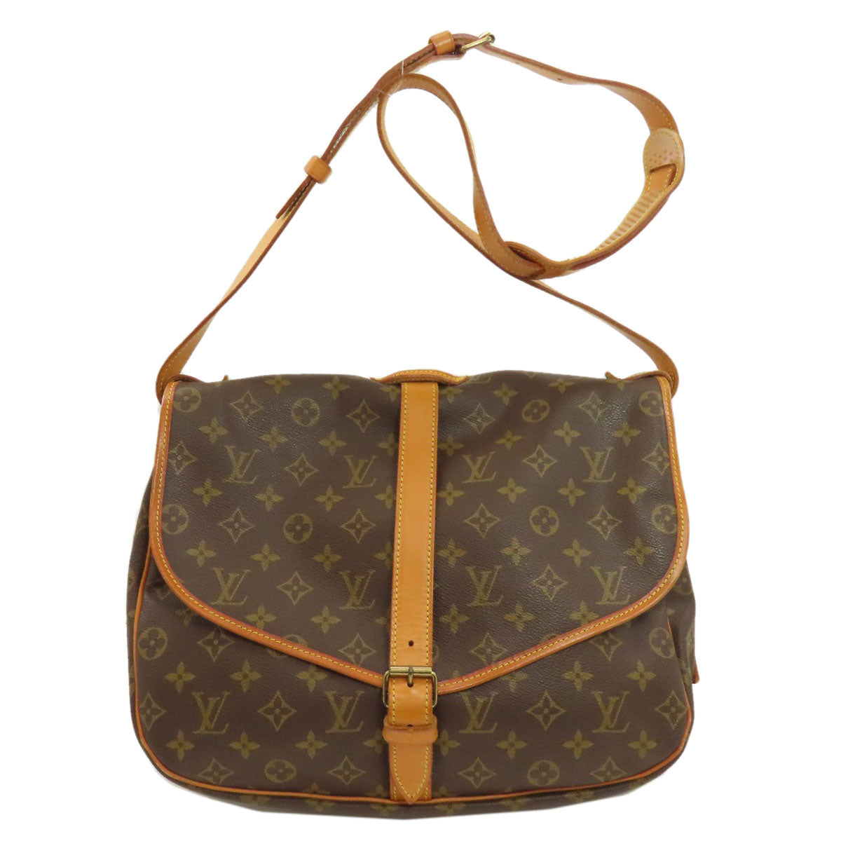 LOUIS VUITTON ルイヴィトン M42254 ソミュール35 ショルダーバッグ モノグラムキャンバス レディース 中古