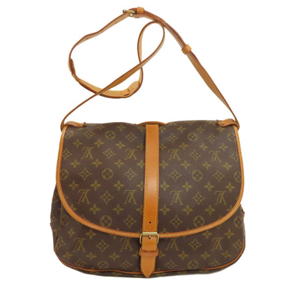 LOUIS VUITTON ルイヴィトン M42254 ソミュール35 ショルダーバッグ モノグラムキャンバス レディース 中古