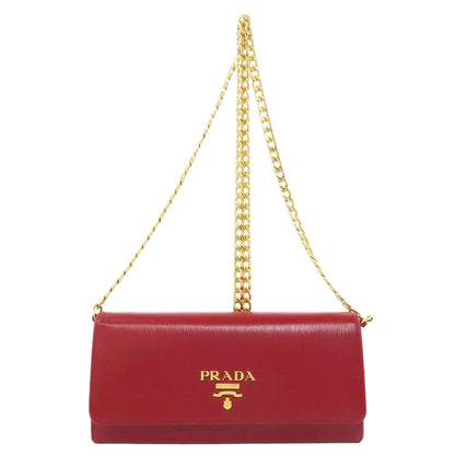 PRADA プラダ チェーンウォレット 長財布（小銭入れあり） サフィアーノ レディース 中古