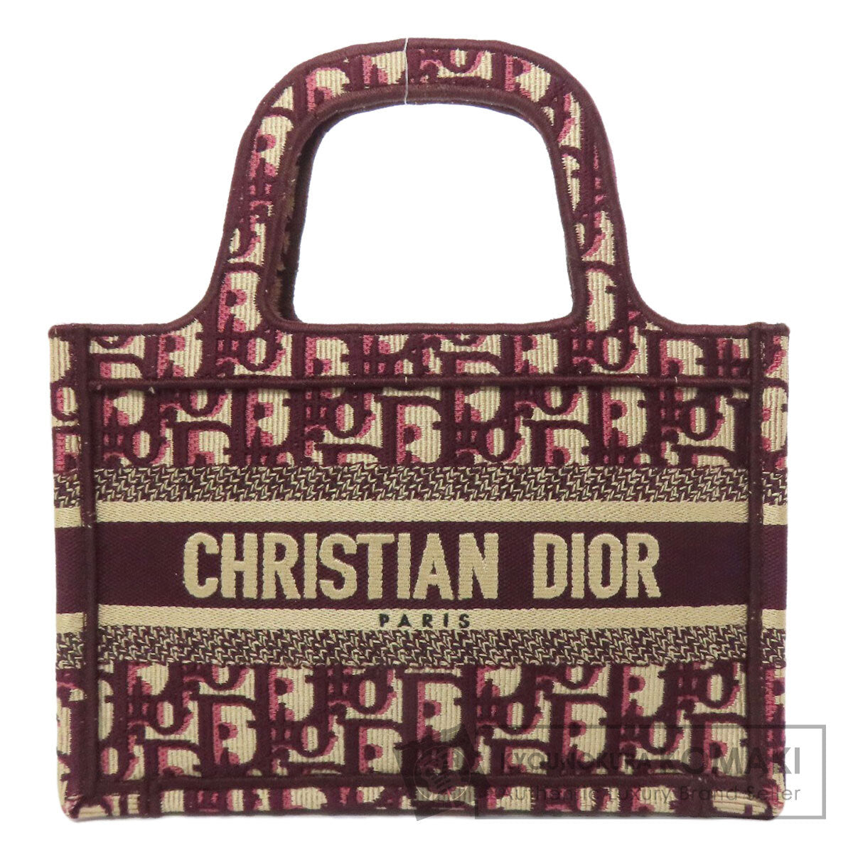 CHRISTIAN DIOR クリスチャンディオール ブックトートミニ ハンドバッグ キャンバス レディース 中古