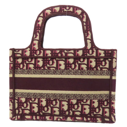 CHRISTIAN DIOR クリスチャンディオール ブックトートミニ ハンドバッグ キャンバス レディース 中古