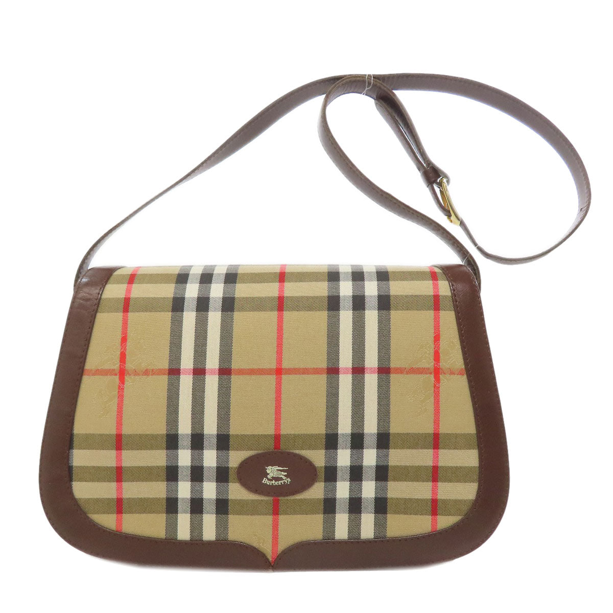 BURBERRY バーバリー ノバチェック ショルダーバッグ キャンバス レディース 中古