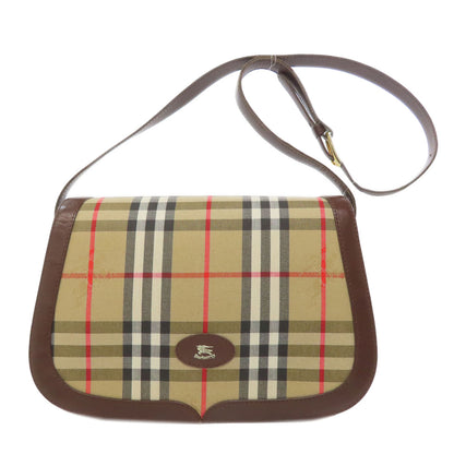 BURBERRY バーバリー ノバチェック ショルダーバッグ キャンバス レディース 中古