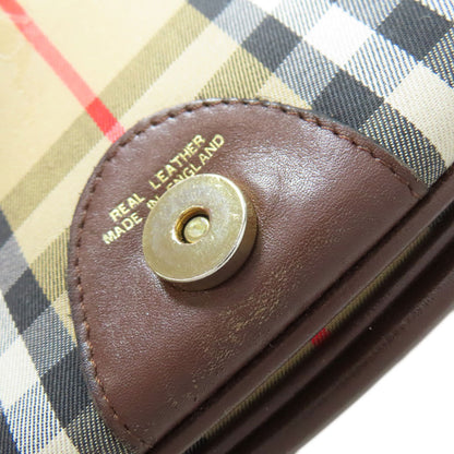 BURBERRY バーバリー ノバチェック ショルダーバッグ キャンバス レディース 中古